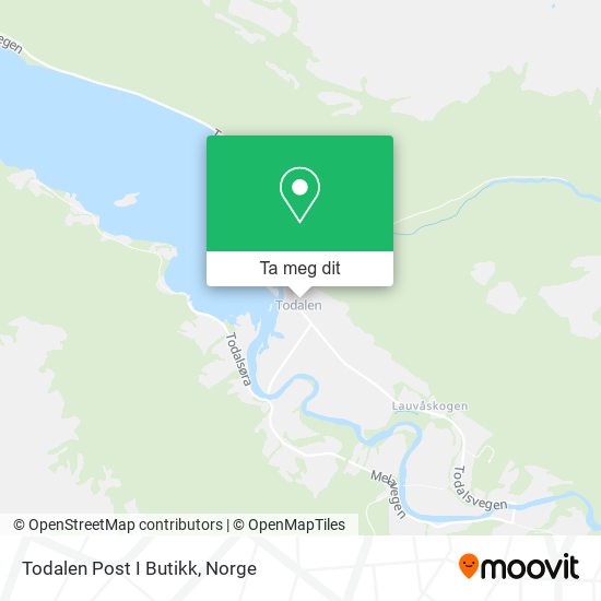 Todalen Post I Butikk kart