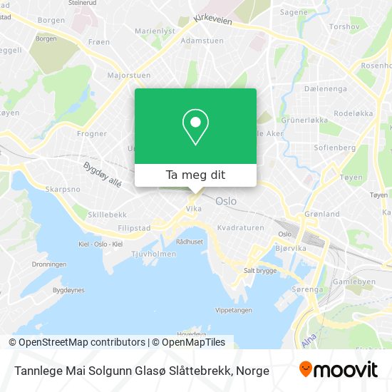 Tannlege Mai Solgunn Glasø Slåttebrekk kart