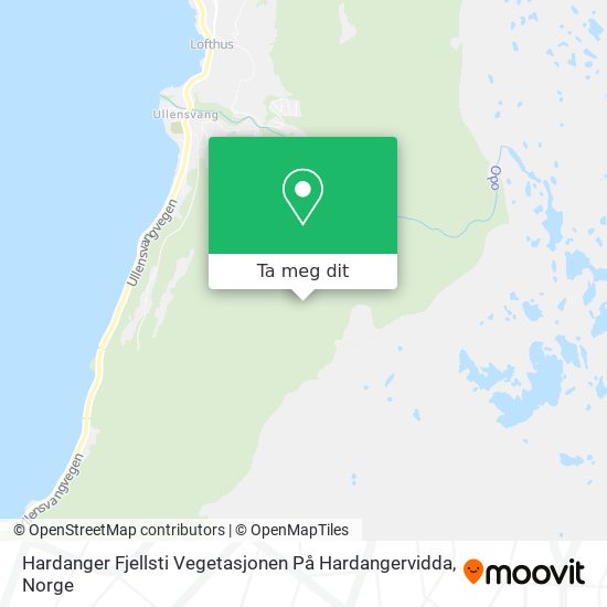 Hardanger Fjellsti Vegetasjonen På Hardangervidda kart