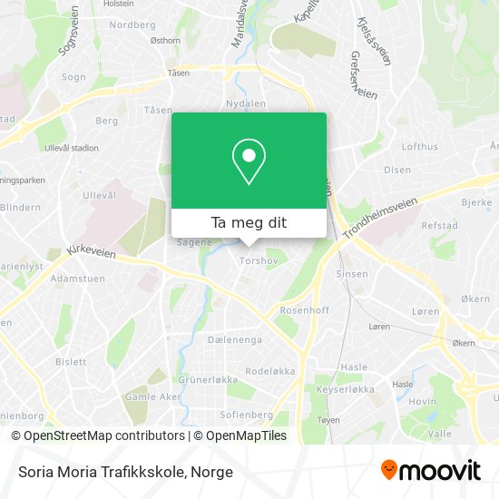 Soria Moria Trafikkskole kart