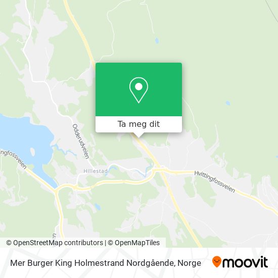 Mer Burger King Holmestrand Nordgående kart