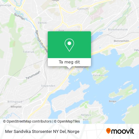 Mer Sandvika Storsenter NY Del kart