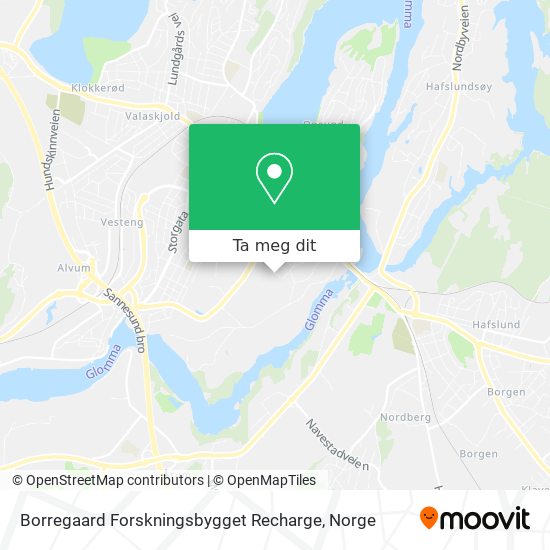 Borregaard Forskningsbygget Recharge kart
