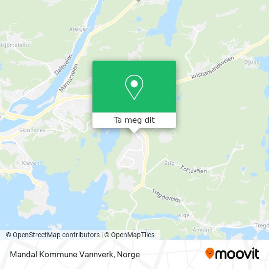 Mandal Kommune Vannverk kart
