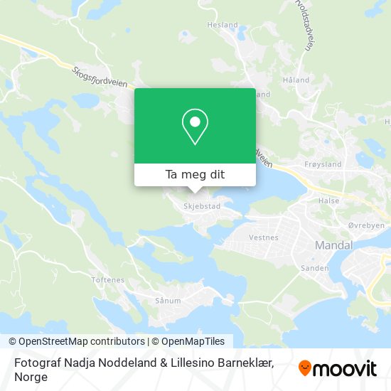 Fotograf Nadja Noddeland & Lillesino Barneklær kart