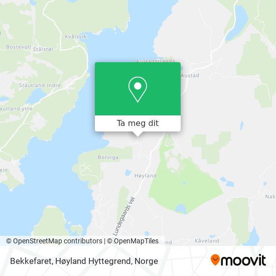 Bekkefaret, Høyland Hyttegrend kart