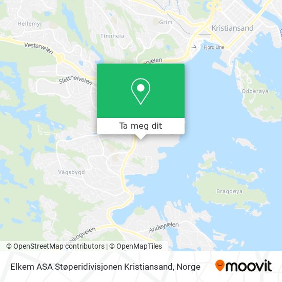 Elkem ASA Støperidivisjonen Kristiansand kart