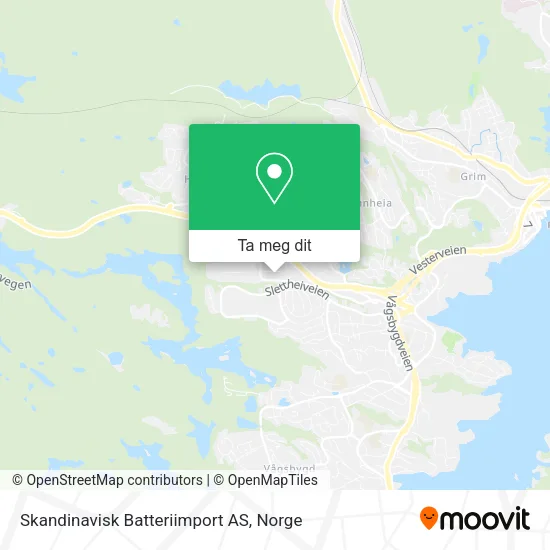 Skandinavisk Batteriimport AS kart