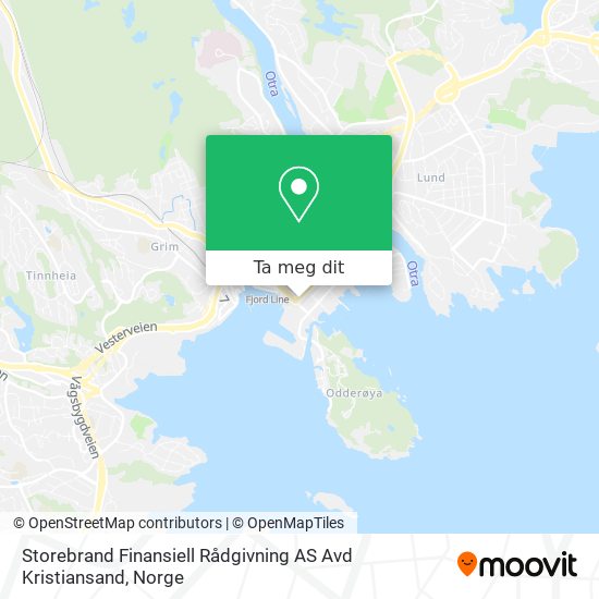 Storebrand Finansiell Rådgivning AS Avd Kristiansand kart