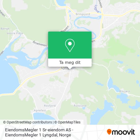EiendomsMegler 1 Sr-eiendom AS - EiendomsMegler 1 Lyngdal kart