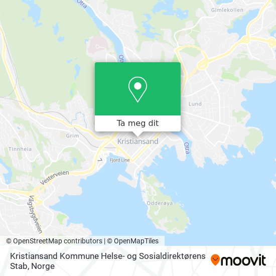 Kristiansand Kommune Helse- og Sosialdirektørens Stab kart