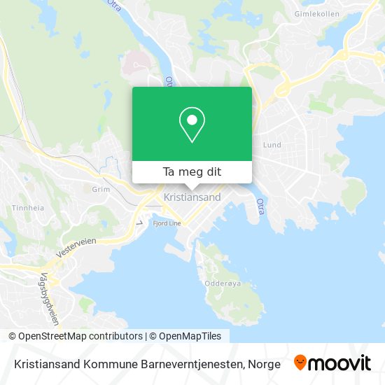 Kristiansand Kommune Barneverntjenesten kart