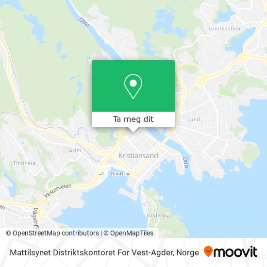 Mattilsynet Distriktskontoret For Vest-Agder kart