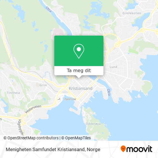 Menigheten Samfundet Kristiansand kart
