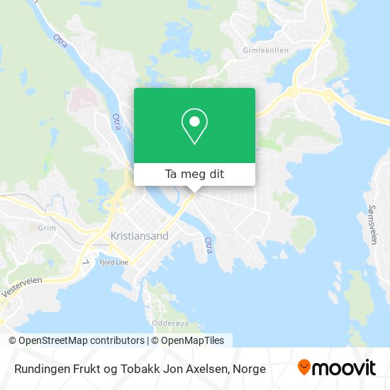 Rundingen Frukt og Tobakk Jon Axelsen kart
