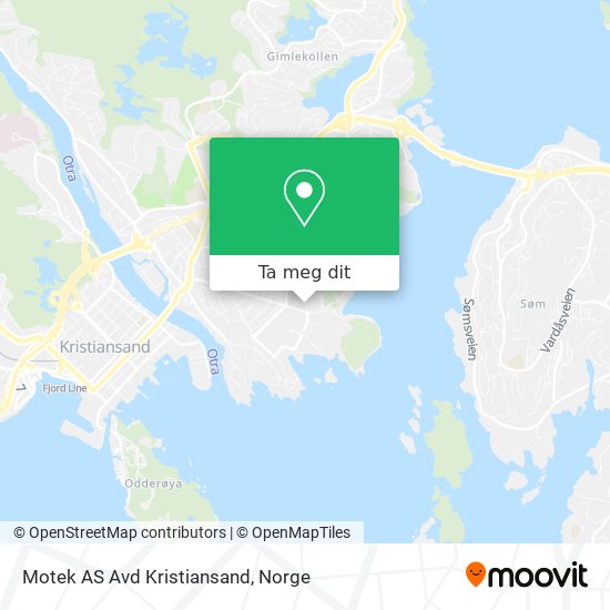 Motek AS Avd Kristiansand kart