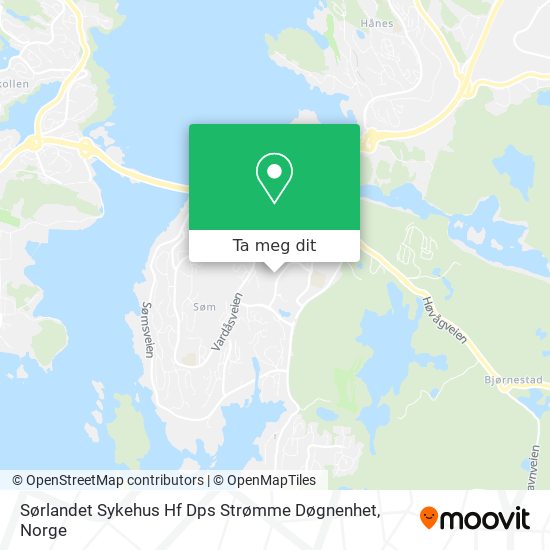 Sørlandet Sykehus Hf Dps Strømme Døgnenhet kart