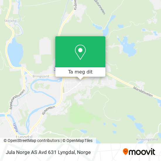 Jula Norge AS Avd 631 Lyngdal kart