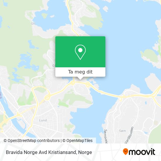 Bravida Norge Avd Kristiansand kart