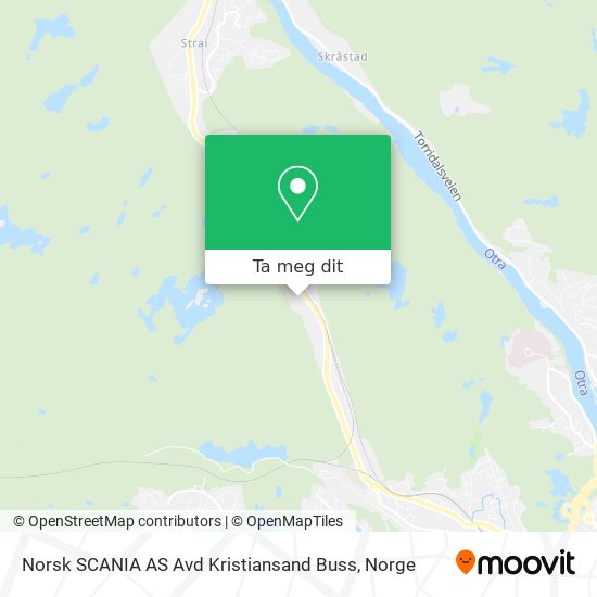 Norsk SCANIA AS Avd Kristiansand Buss kart