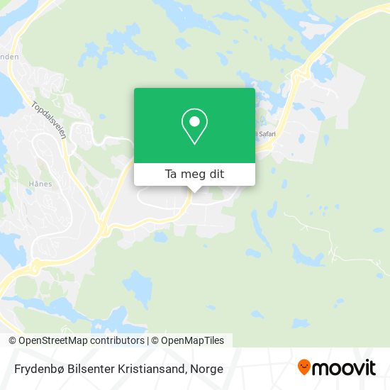 Frydenbø Bilsenter Kristiansand kart