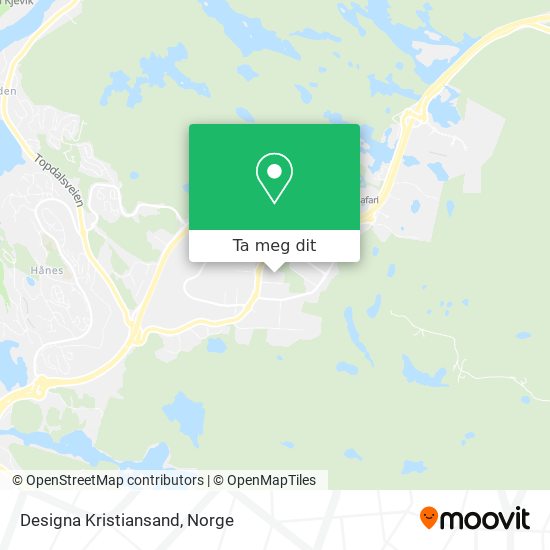 Designa Kristiansand kart