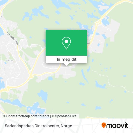 Sørlandsparken Dinitrolsenter kart