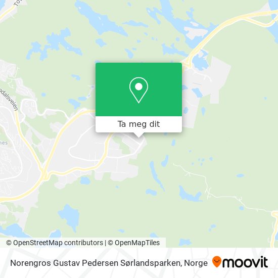 Norengros Gustav Pedersen Sørlandsparken kart