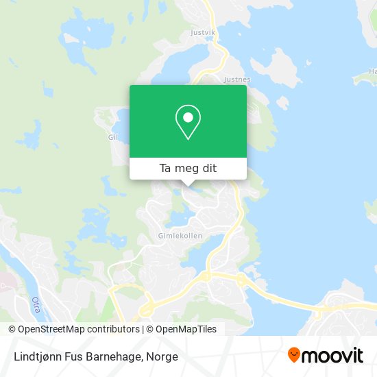 Lindtjønn Fus Barnehage kart