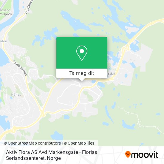 Aktiv Flora AS Avd Markensgate - Floriss Sørlandssenteret kart