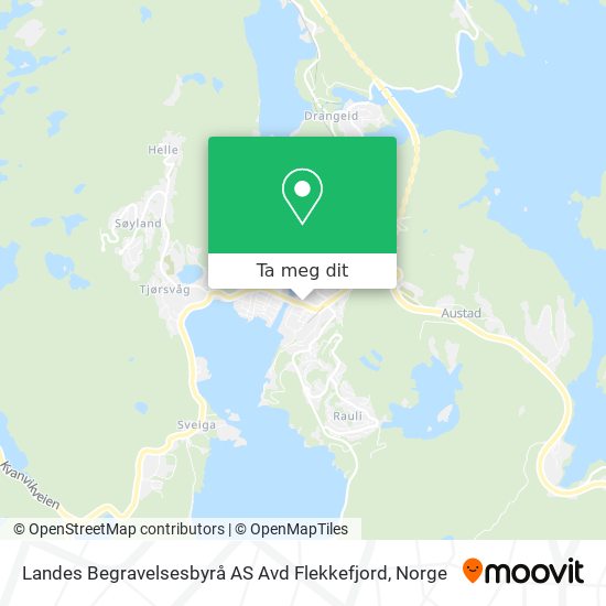 Landes Begravelsesbyrå AS Avd Flekkefjord kart