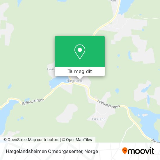Hægelandsheimen Omsorgssenter kart