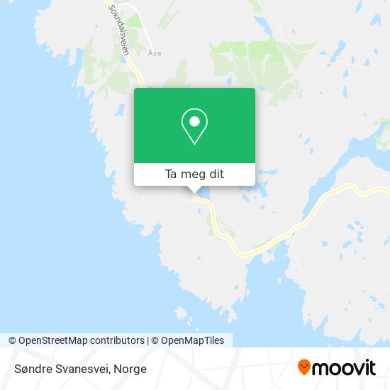 Søndre Svanesvei kart