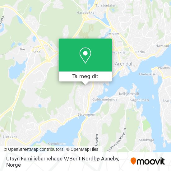 Utsyn Familiebarnehage V / Berit Nordbø Aaneby kart