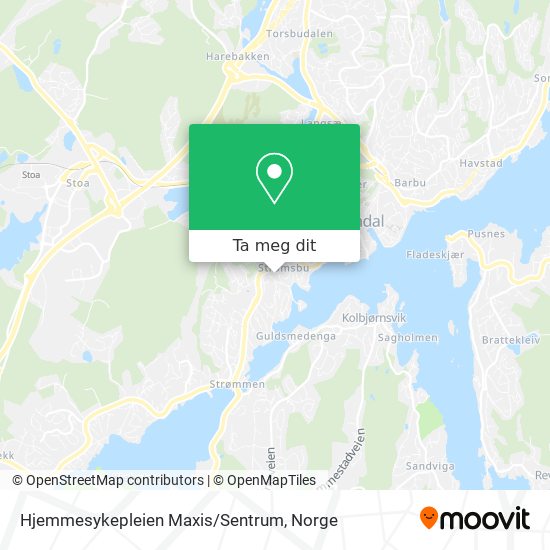 Hjemmesykepleien Maxis/Sentrum kart
