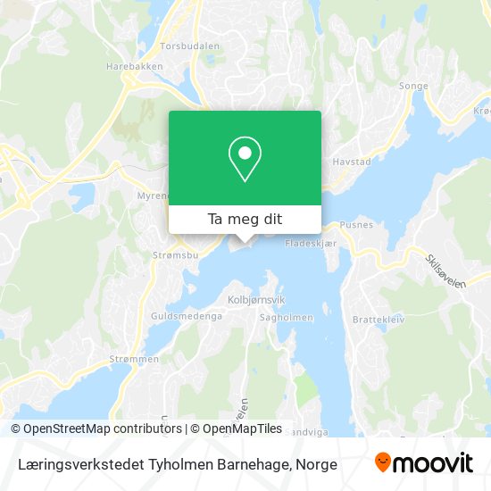 Læringsverkstedet Tyholmen Barnehage kart