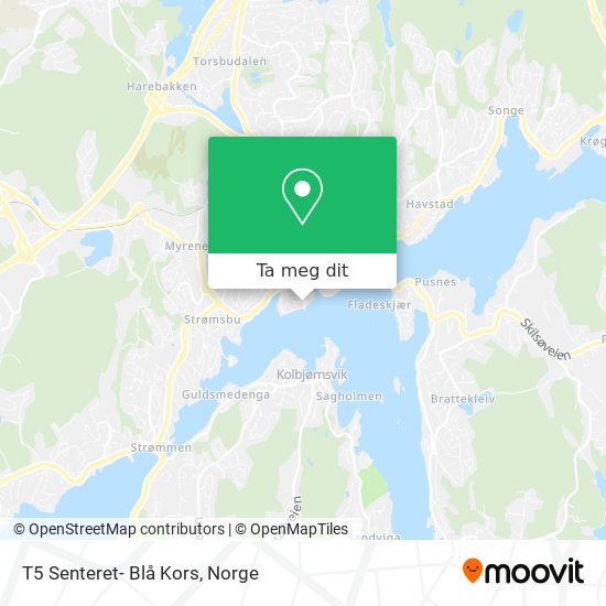 T5 Senteret- Blå Kors kart
