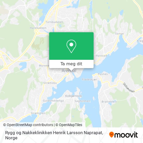 Rygg og Nakkeklinikken Henrik Larsson Naprapat kart