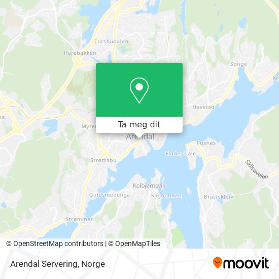 Arendal Servering kart