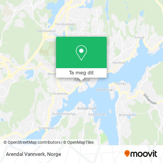 Arendal Vannverk kart