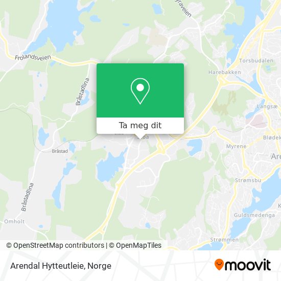 Arendal Hytteutleie kart