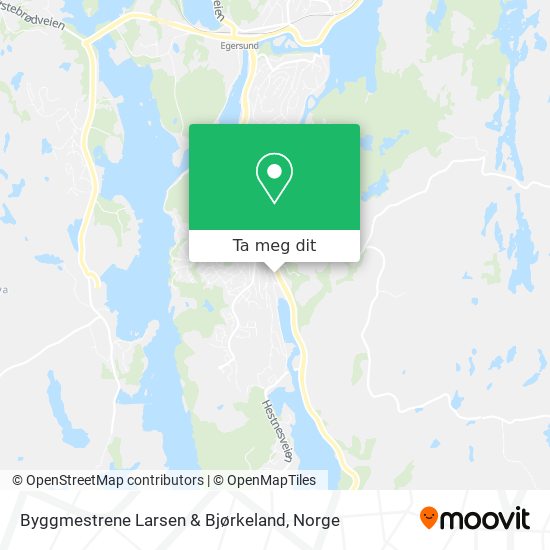 Byggmestrene Larsen & Bjørkeland kart