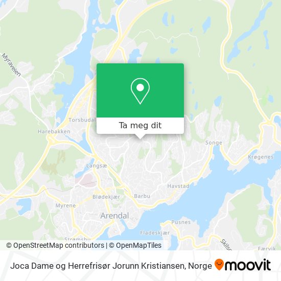 Joca Dame og Herrefrisør Jorunn Kristiansen kart