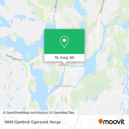 NMS Gjenbruk Egersund kart