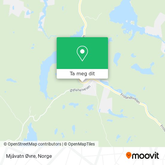 Mjåvatn Øvre kart