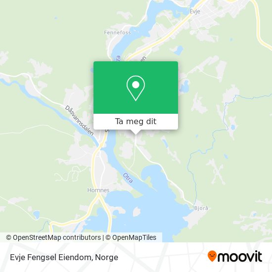 Evje Fengsel Eiendom kart