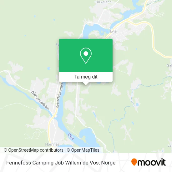 Fennefoss Camping Job Willem de Vos kart