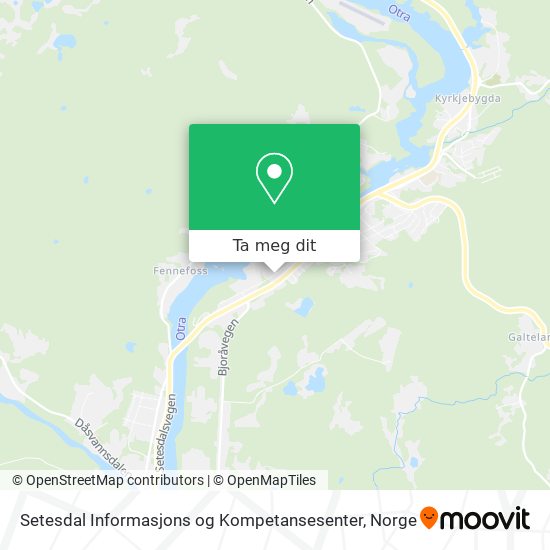 Setesdal Informasjons og Kompetansesenter kart