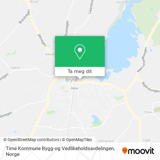 Time Kommune Bygg-og Vedlikeholdsavdelingen kart