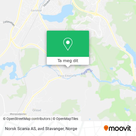 Norsk Scania AS, avd Stavanger kart